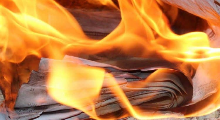burn documents at home
